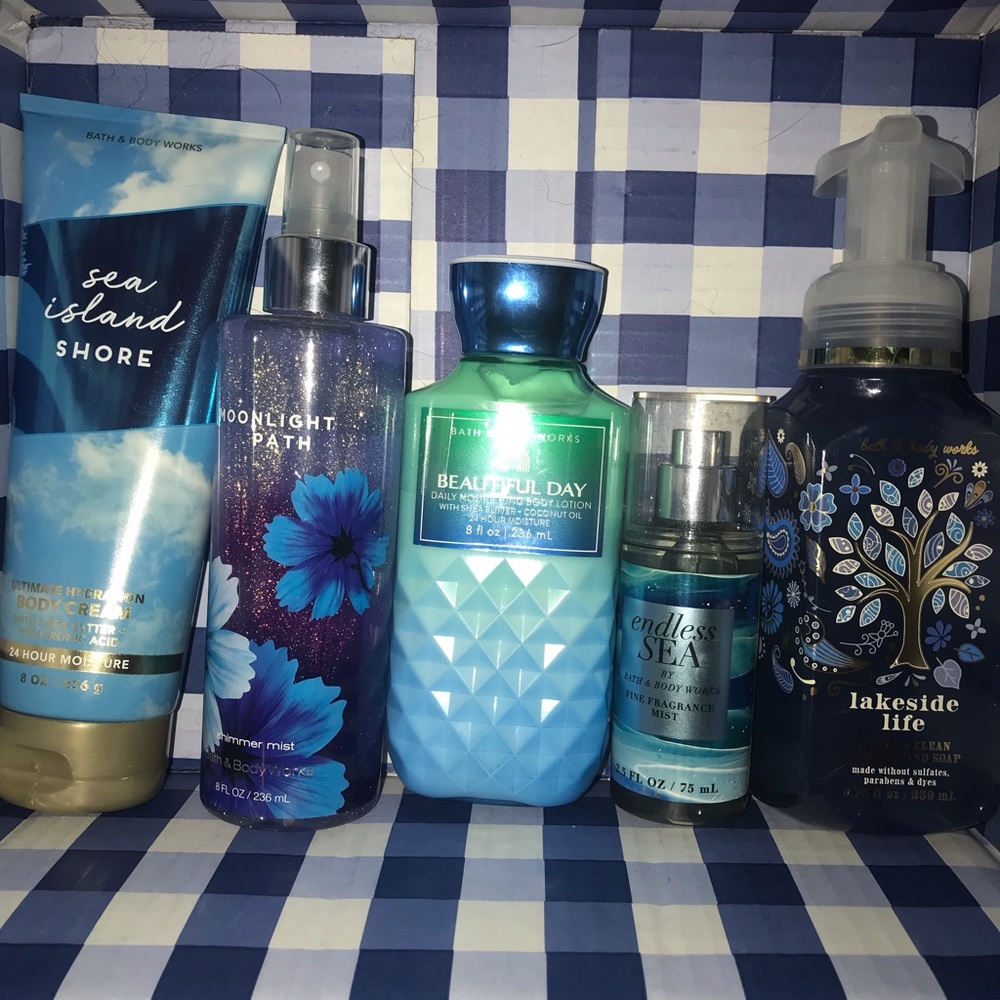 🦋 BATH BODY WORKS MOONLIGHT PATH CREAM SPRAY DIAMOND SHIMMER MIST & HANDSOAP 🦋